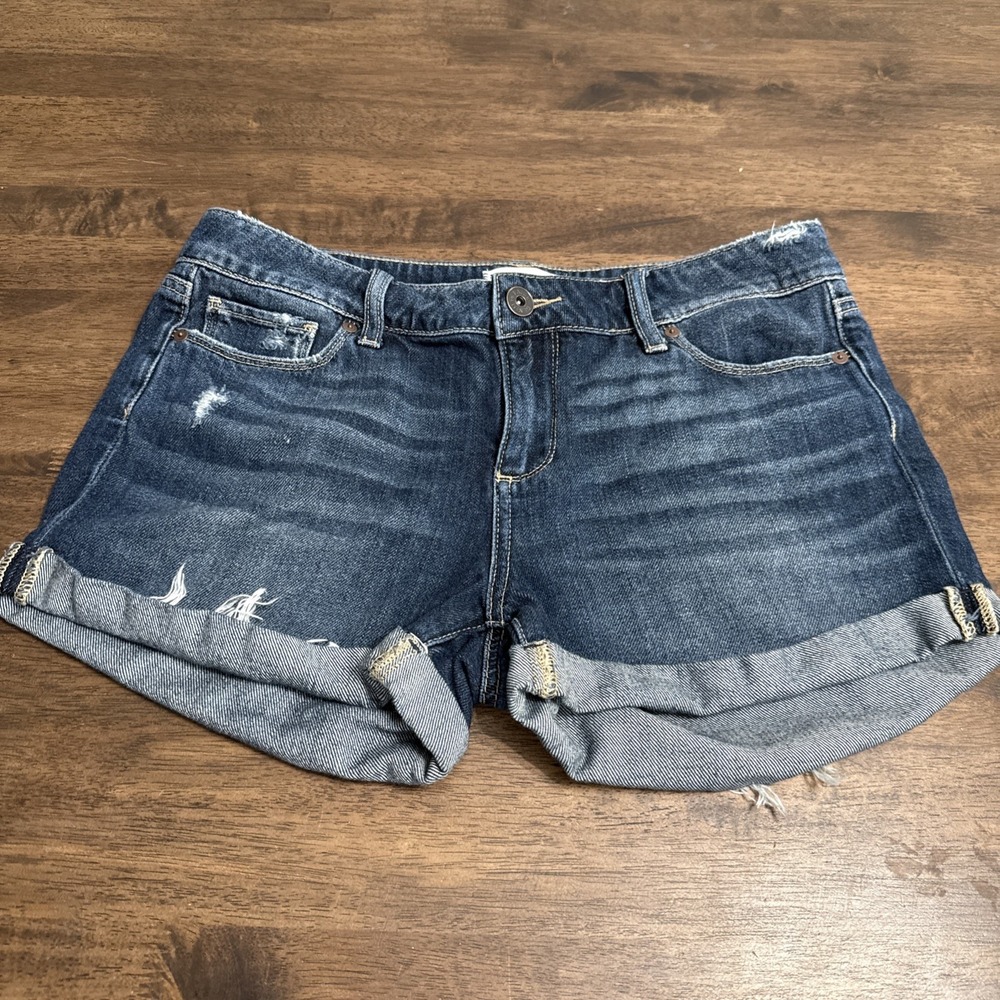 PAIGE Women Size 28 Distressed Jimmy Jimmy Mid Rise Denim Cut Off Shorts
